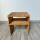 60s woven metal wicker bedside table