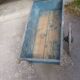Old blue patina cart