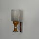 Mid-century glass and brown metal wall light, 1960, Italy