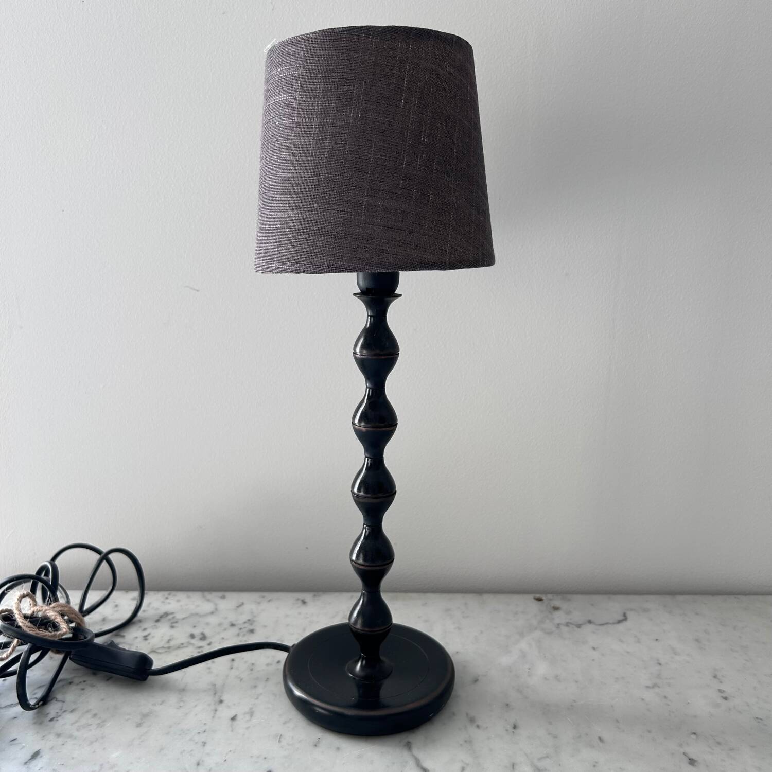 Metal coil floor lamp
