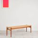 Large teak and rope bench by Niels O. Møller, Denmark, 1960s.