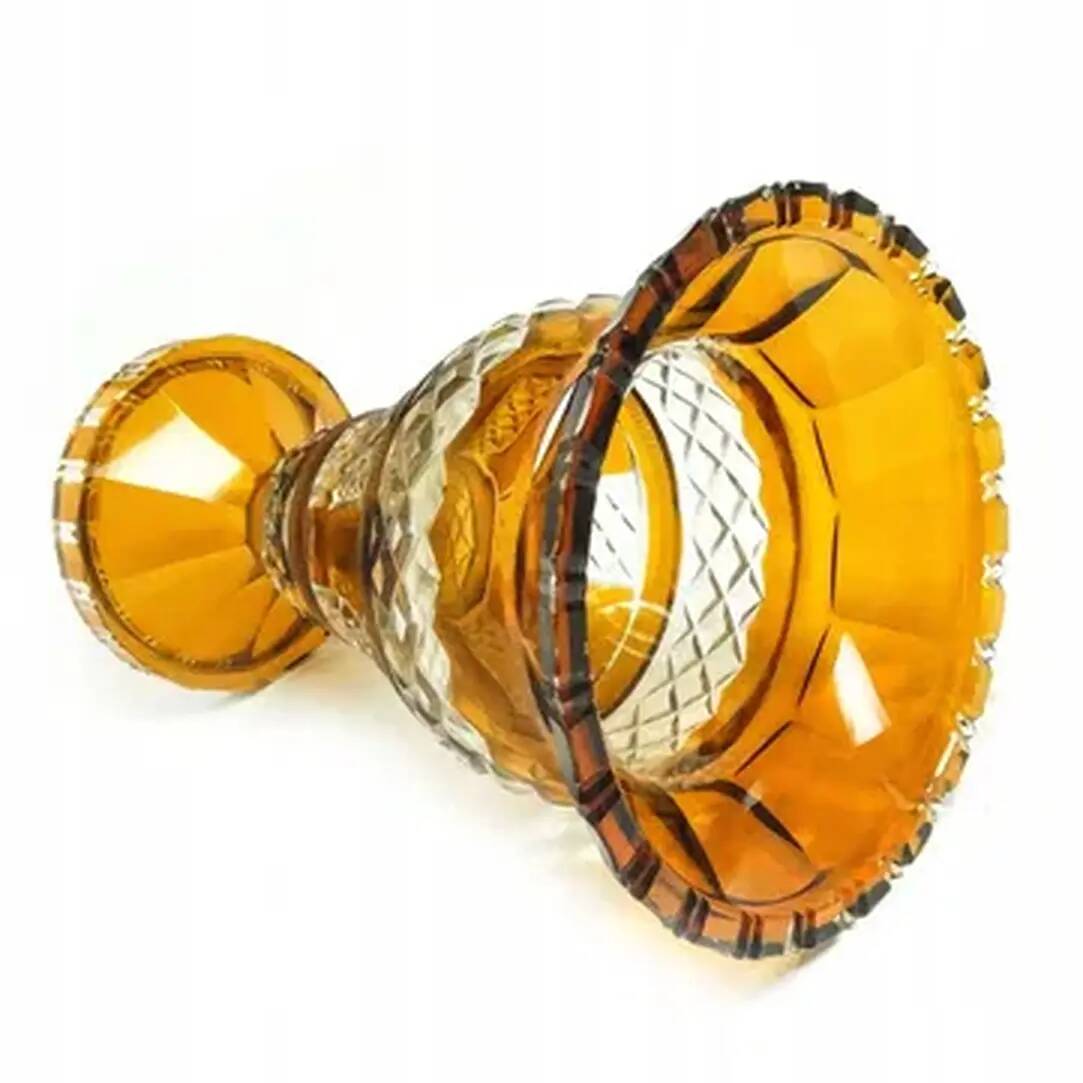 Vase, honey crystal, Poland, 1950s