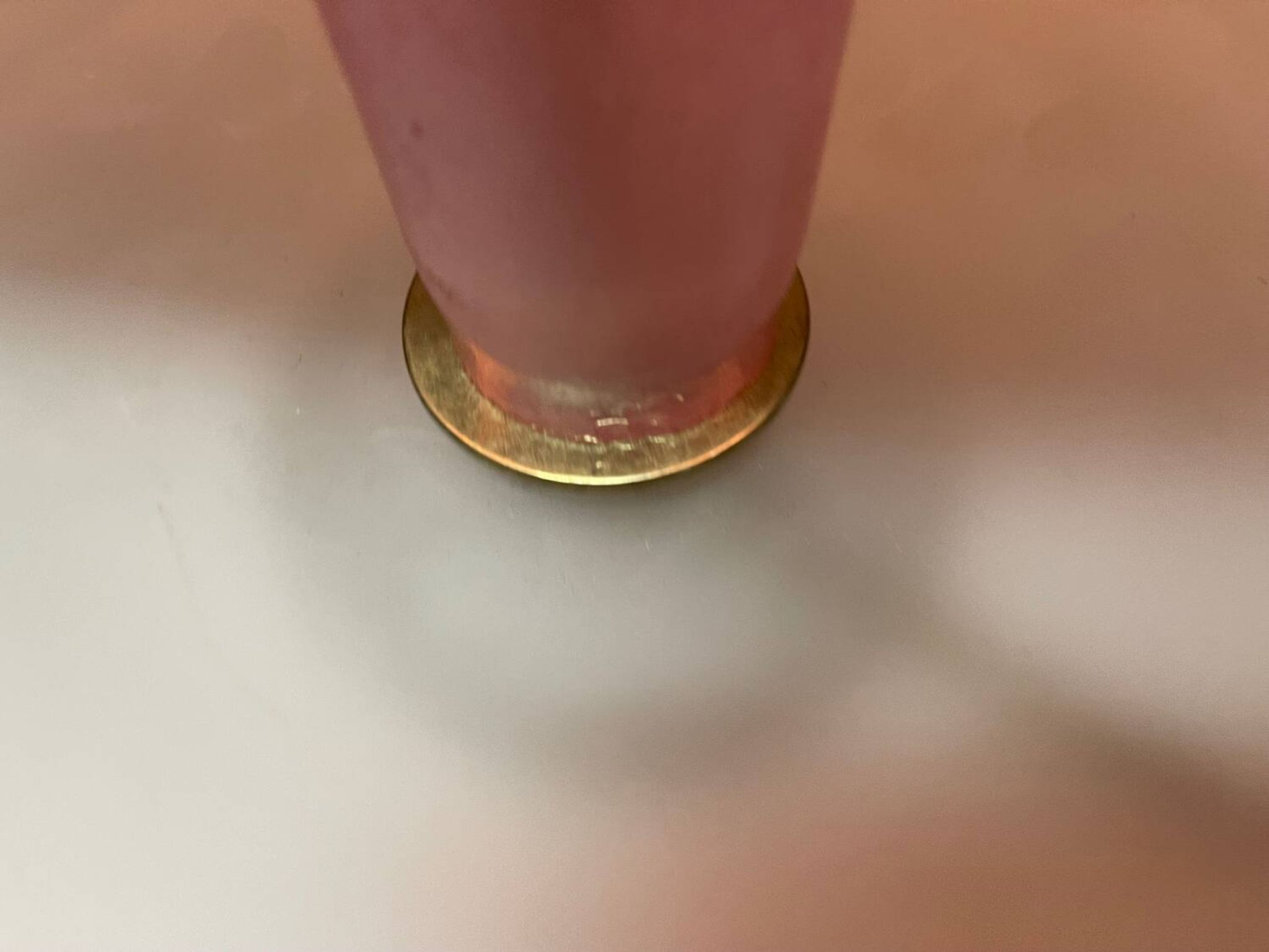 Lampe de table en verre de Murano rose des années 1980