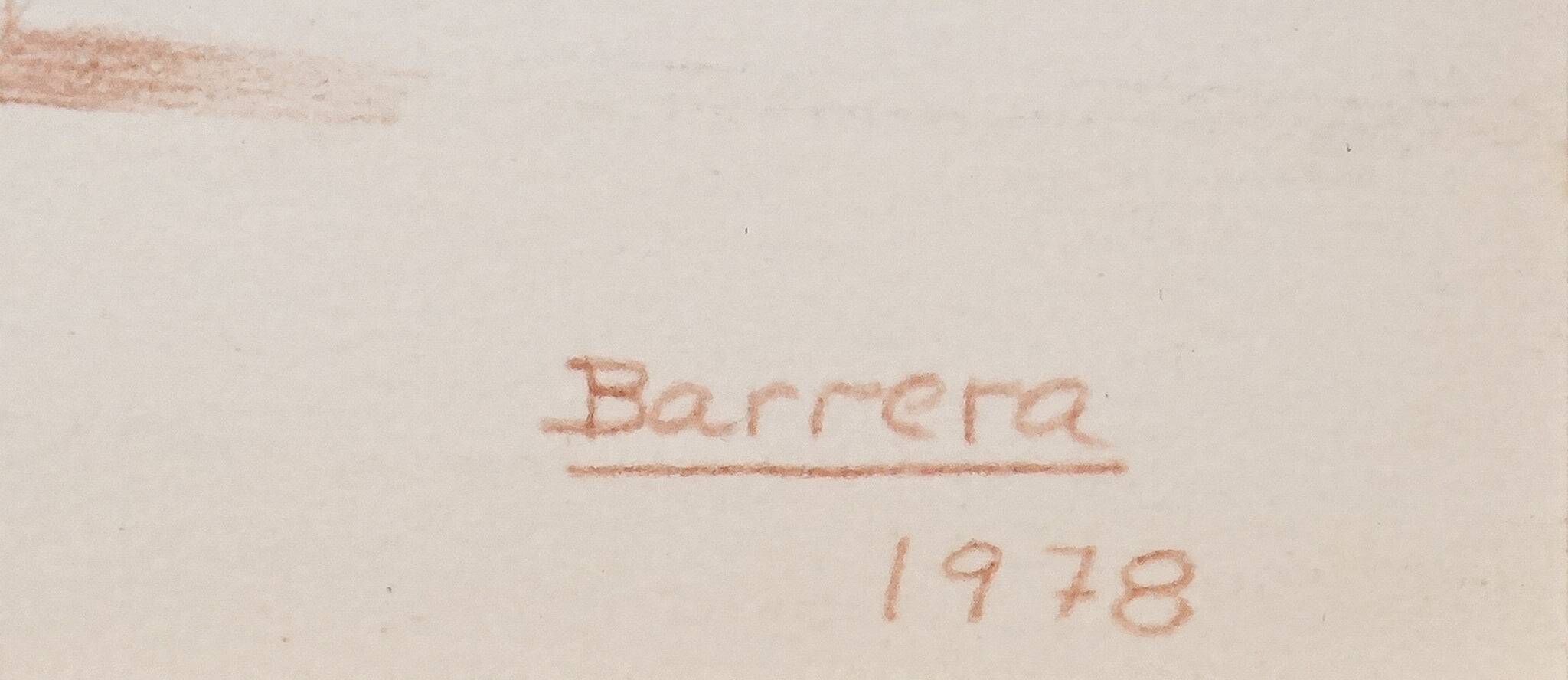 Barrera - Female Life Studies - Two Framed Drawings