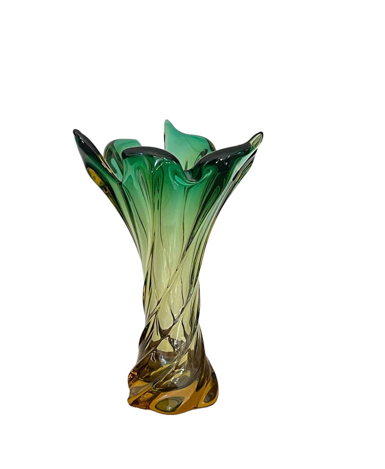 Old two-tone Murano glass vase 1960