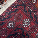 Handmade antique Afghan Baluch rug 118cm x 149cm, 1920s