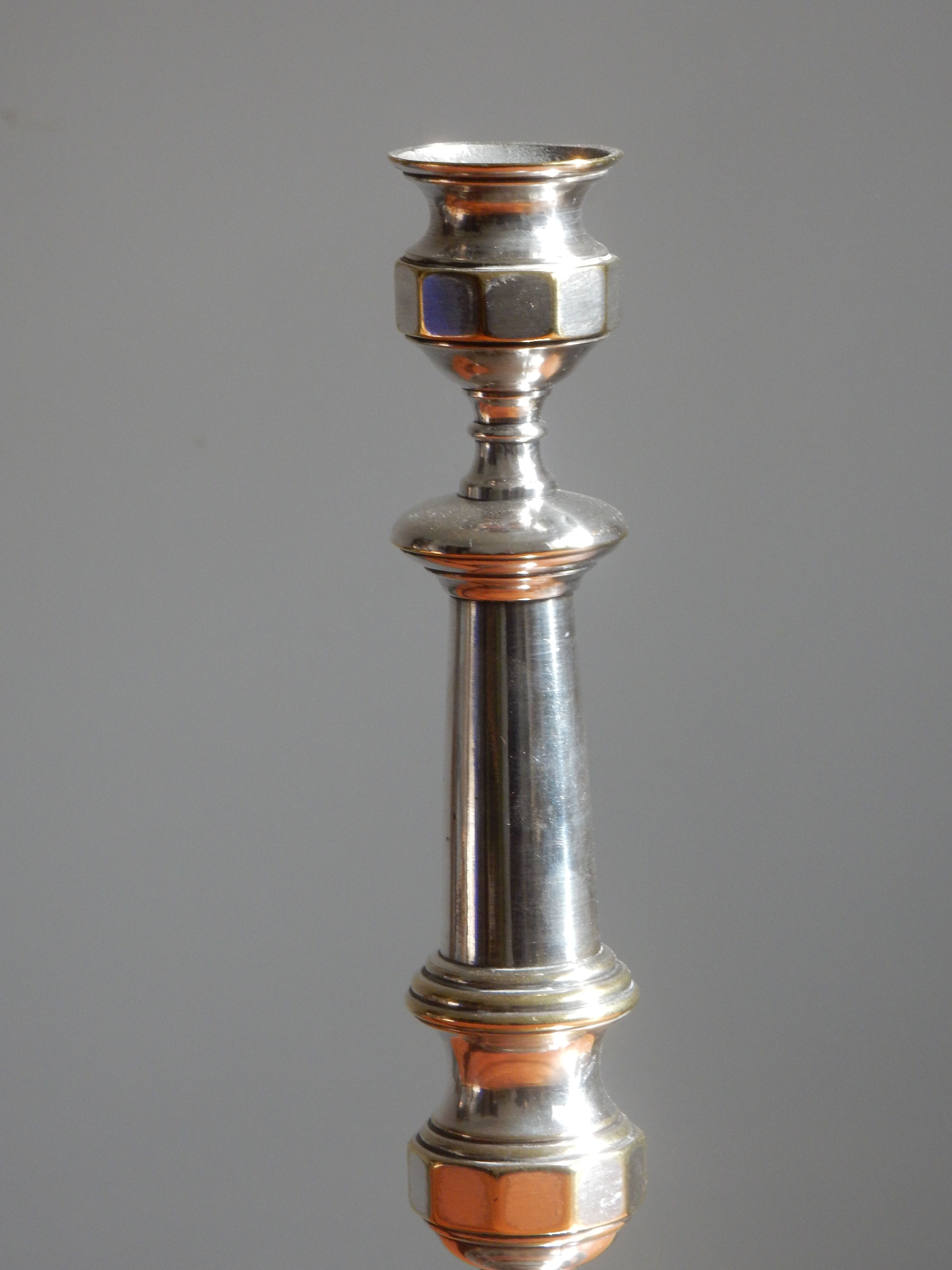 Silver metal chandelier