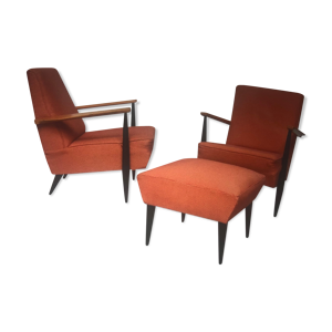 Fauteuils et ottoman