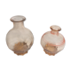 Pair Old Carafe ART DE CO Glass Rose Art of Vintage Table