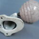 Art deco wall lamp with porcelain holder