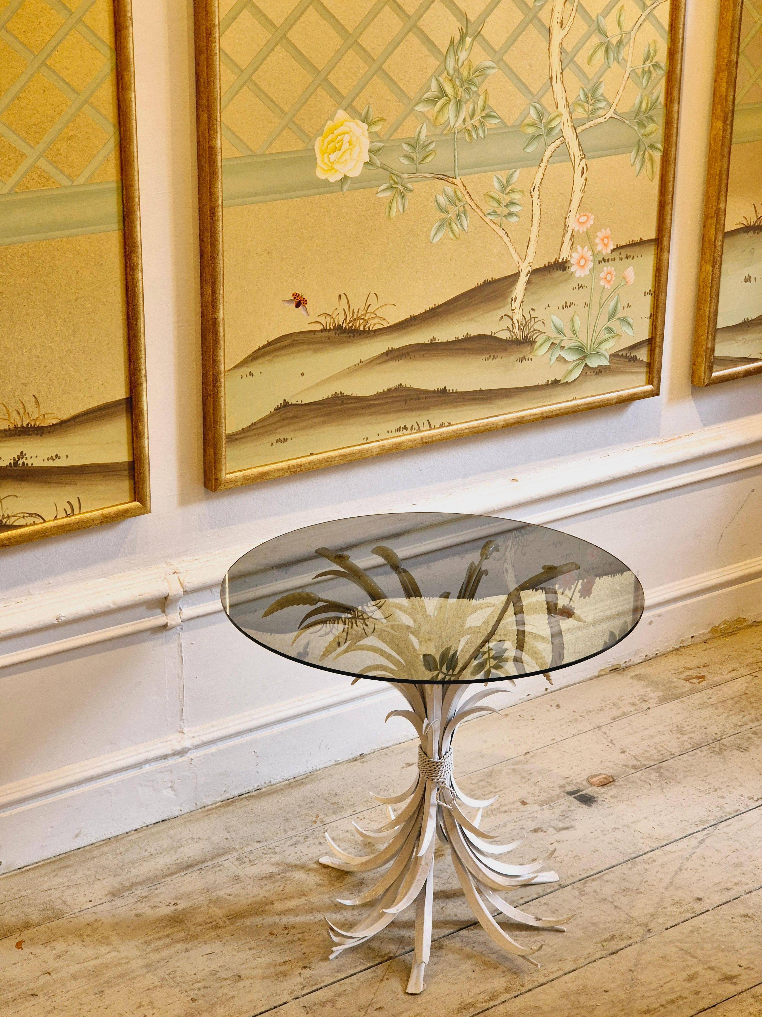 Hans Kögl, "Coco Chanel" - metal side table, Hollywood Regency