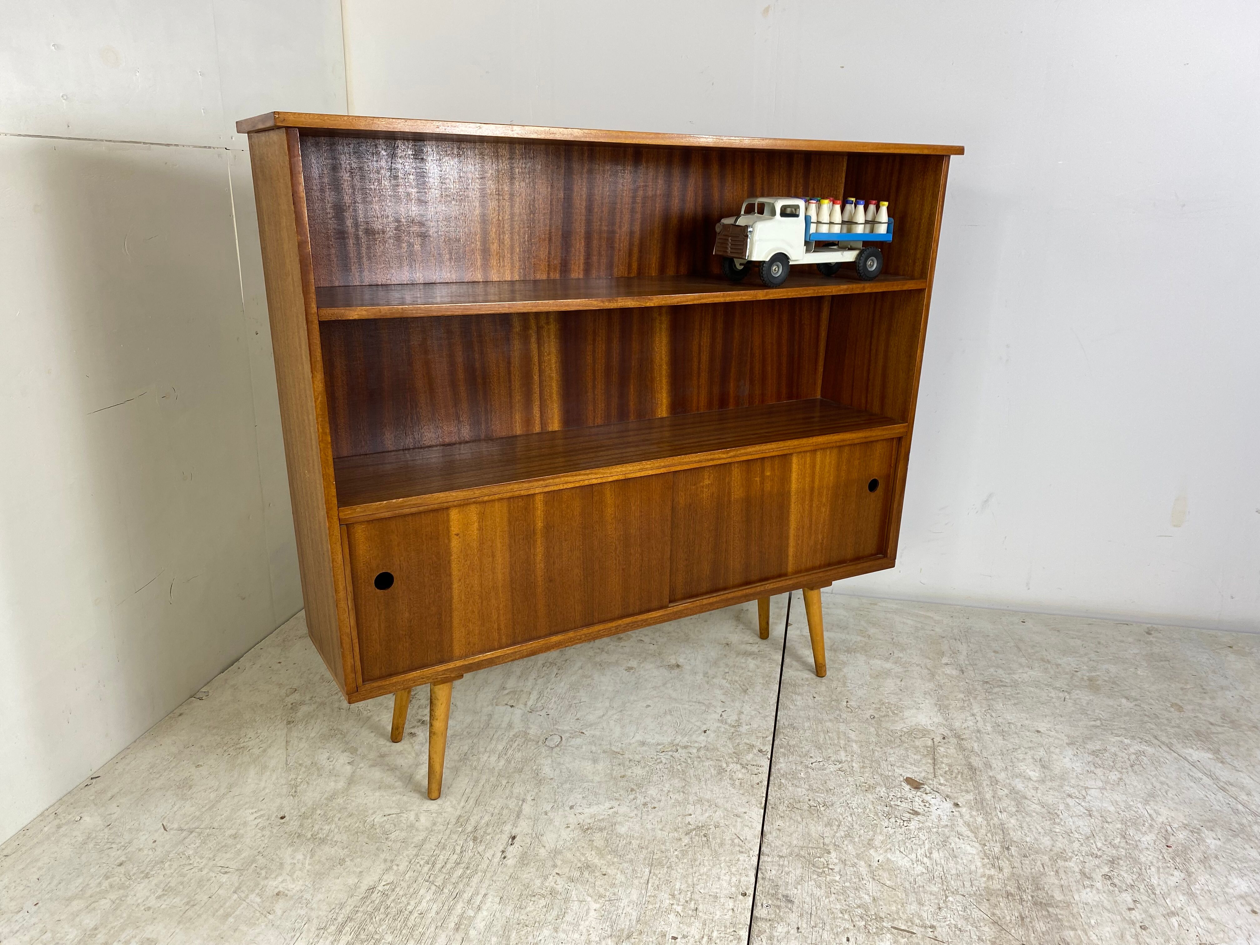 Vintage Mid-Century Teak Book Cabinet, 1950s