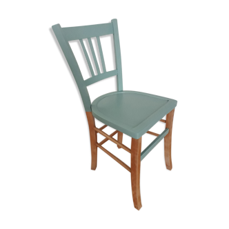 Chaise bistrot vintage années 60 vert "mint" revisitée