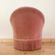 Fauteuil crapaud en velours rose