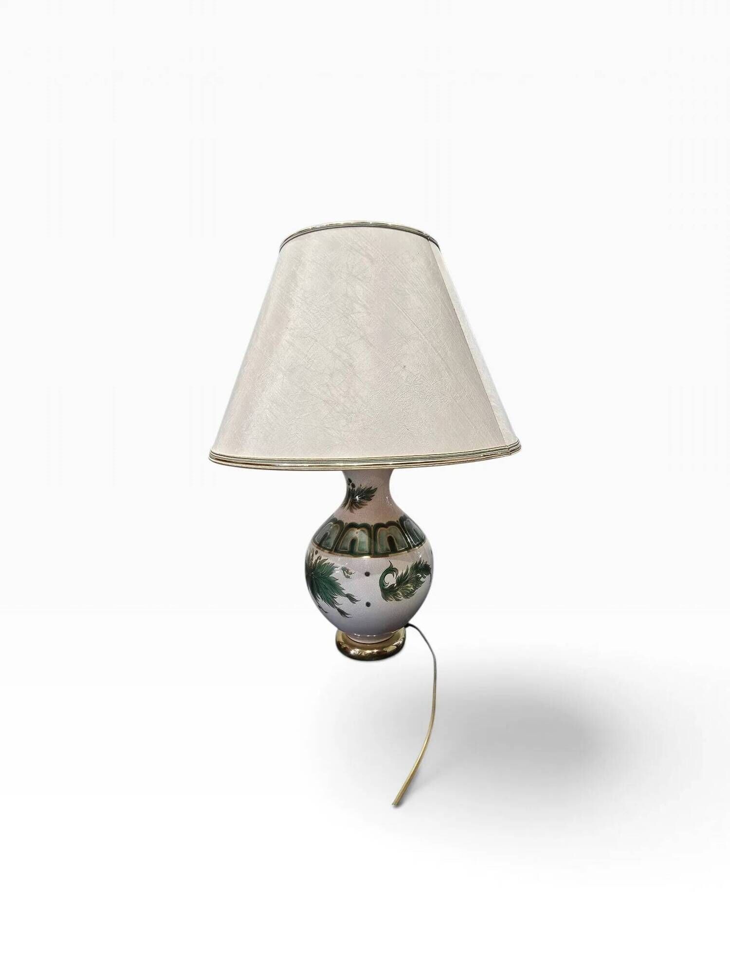 Large vintage Louis Drimmer lamp in glazed ceramic – 1970s/80s