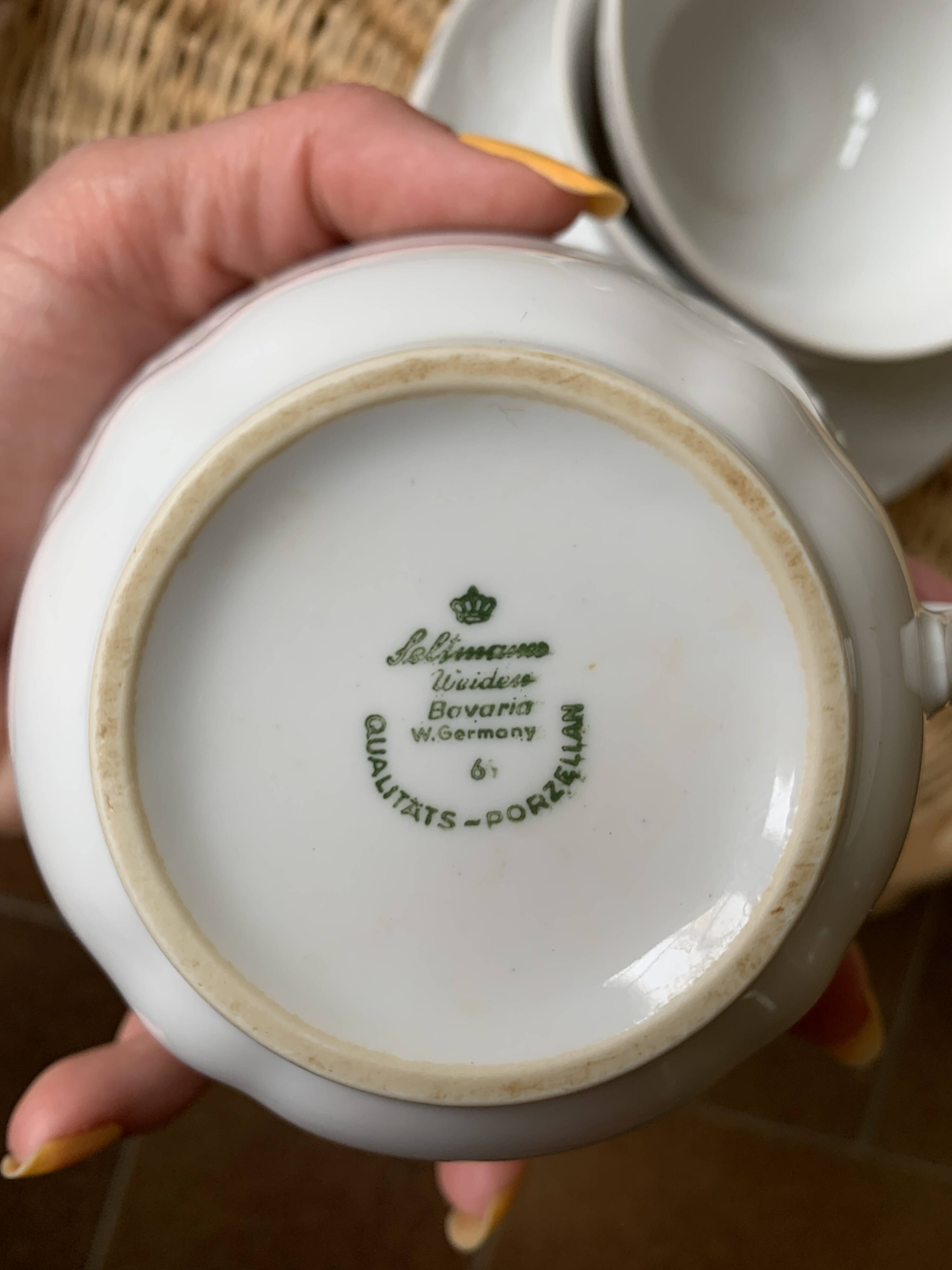 3 Seltmann Weiden Bavaria Porcelain Cups and Saucers