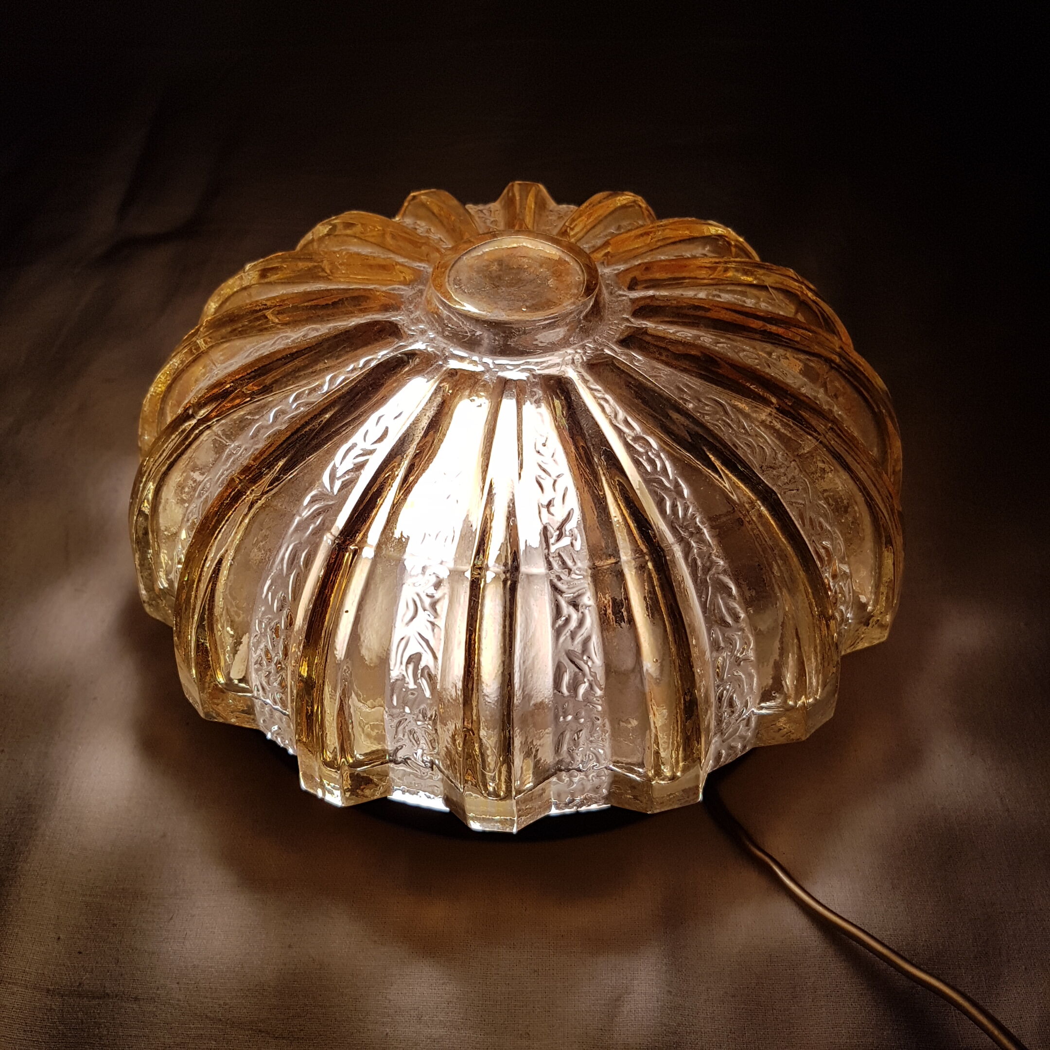 Glass globe ceiling light