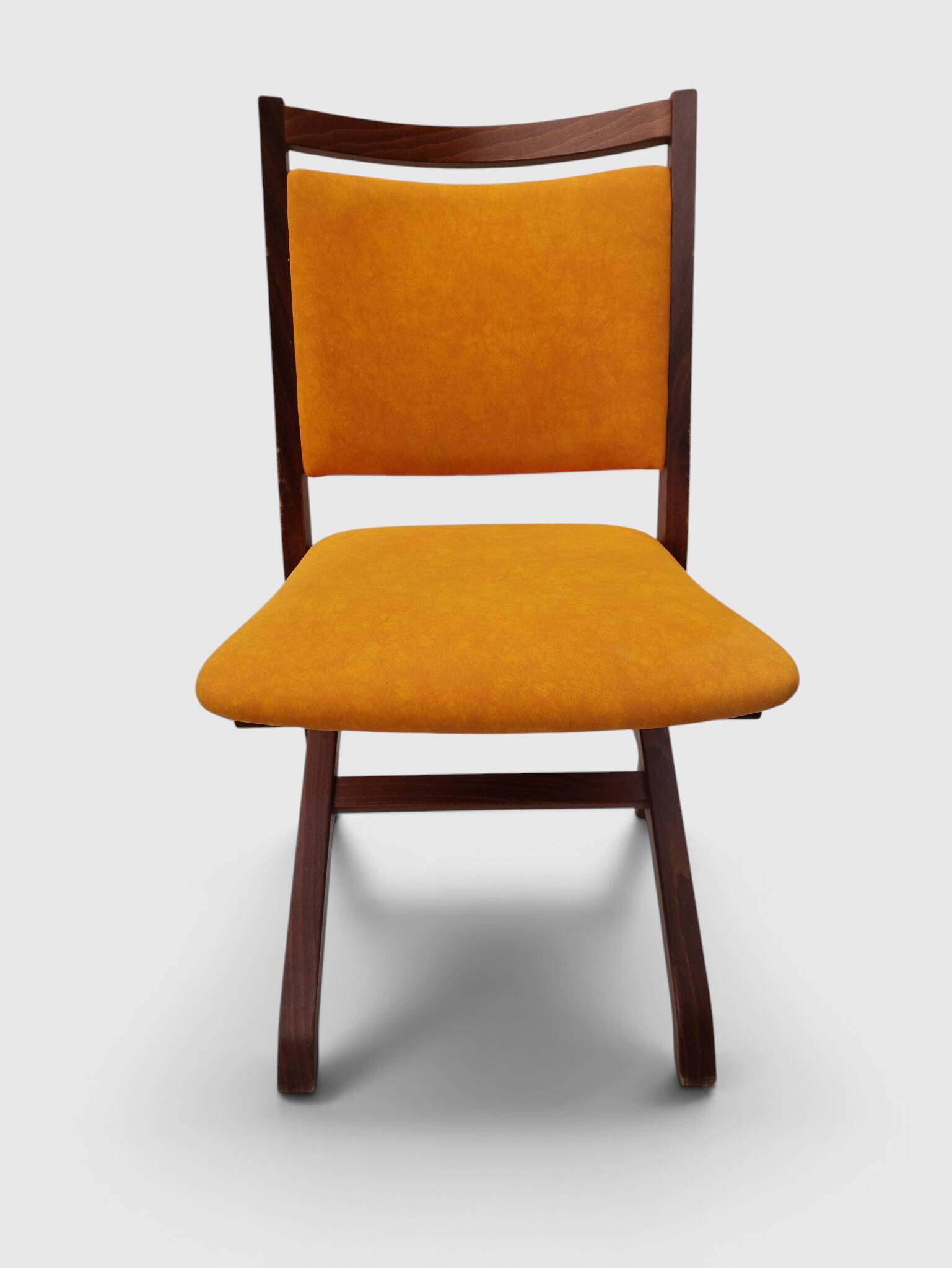 Set of 4 vintage saffron Scandinavian chairs