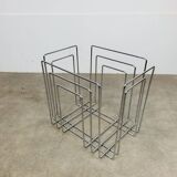 Porte revue en métal chromé par Willi Glaeser pour TMP années 80