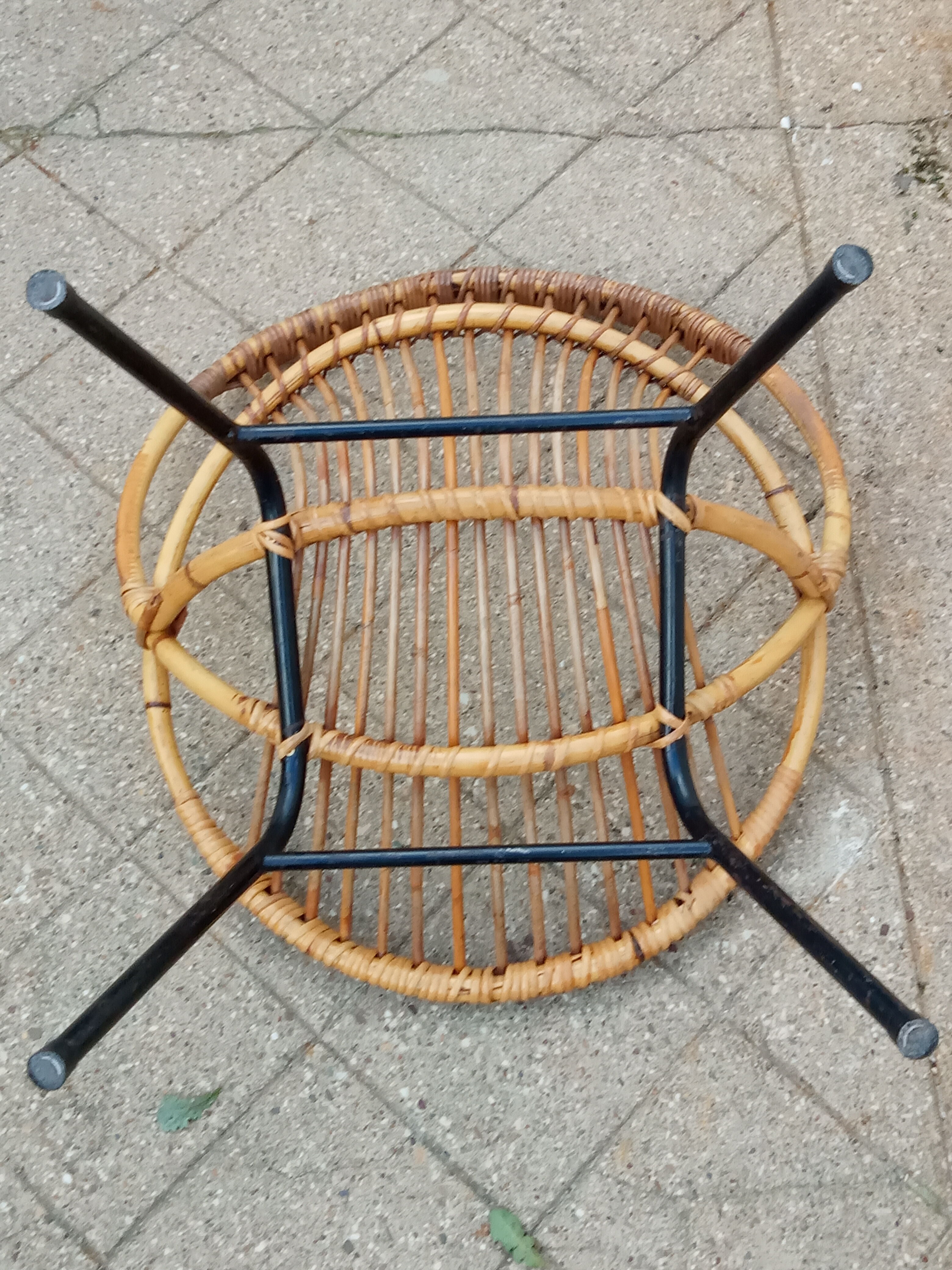 Rattan armchair 50s