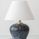 Venini Murano Glass Table Lamp, Black and White Spotted, Italy, circa 1970s