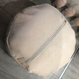 Leather pouf