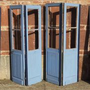 Portes doubles, deux battants, bois massif (Lot de 4)