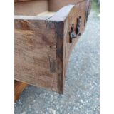 19th century walnut chest of drawers with 3 drawers