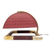 Lampe de table italienne en laiton de style Tommaso Barbi, années 1970