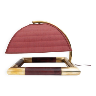 Tommaso Barbi Style Mid-century Modern Italian Brass Table Lamp, 1970s