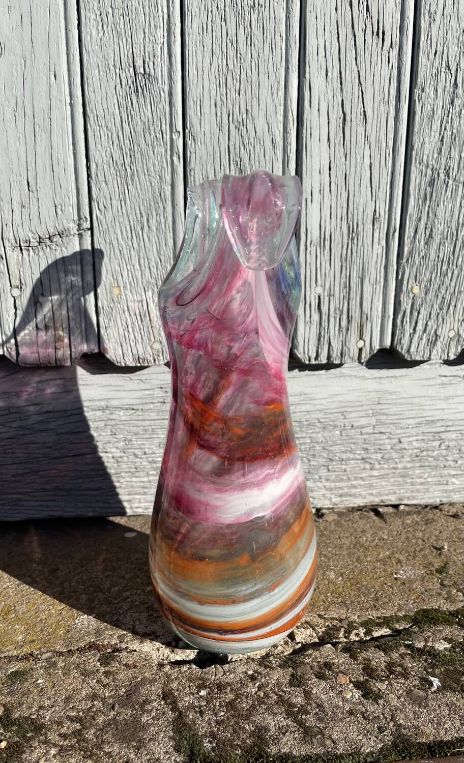 handmade blown glass vase