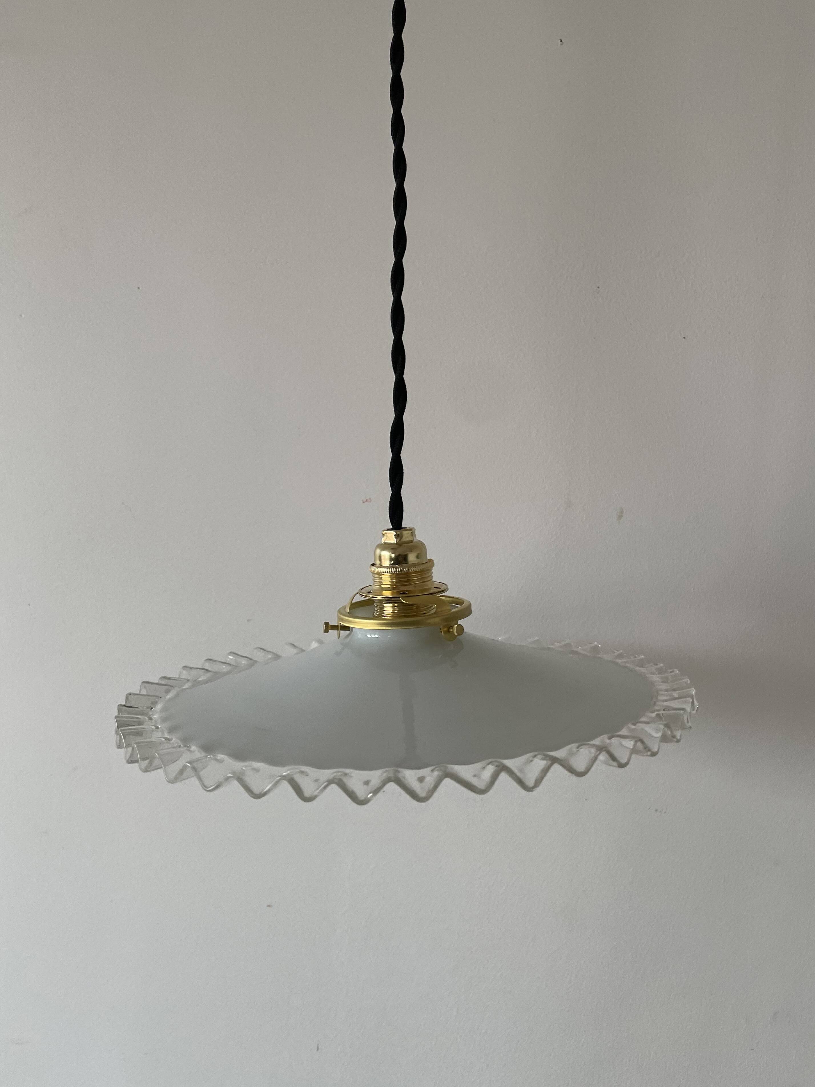 Old opaline pendant light