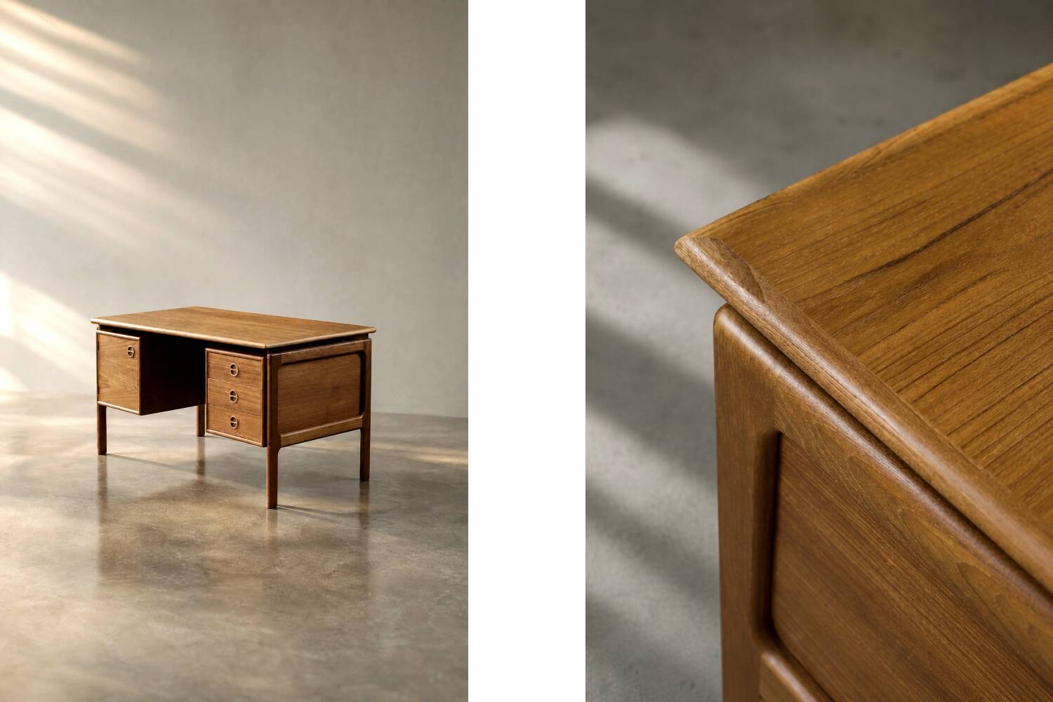 Modern vintage Danish teak desk from the 1950s by Arne Vodder for GV Møbler.
