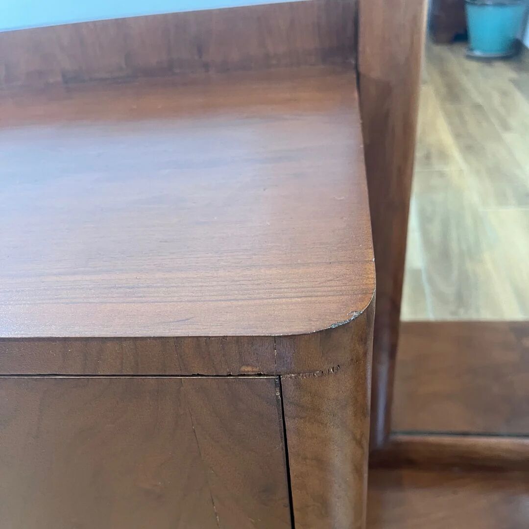 Dressing table - Walnut veneer entryway cabinet, 1940