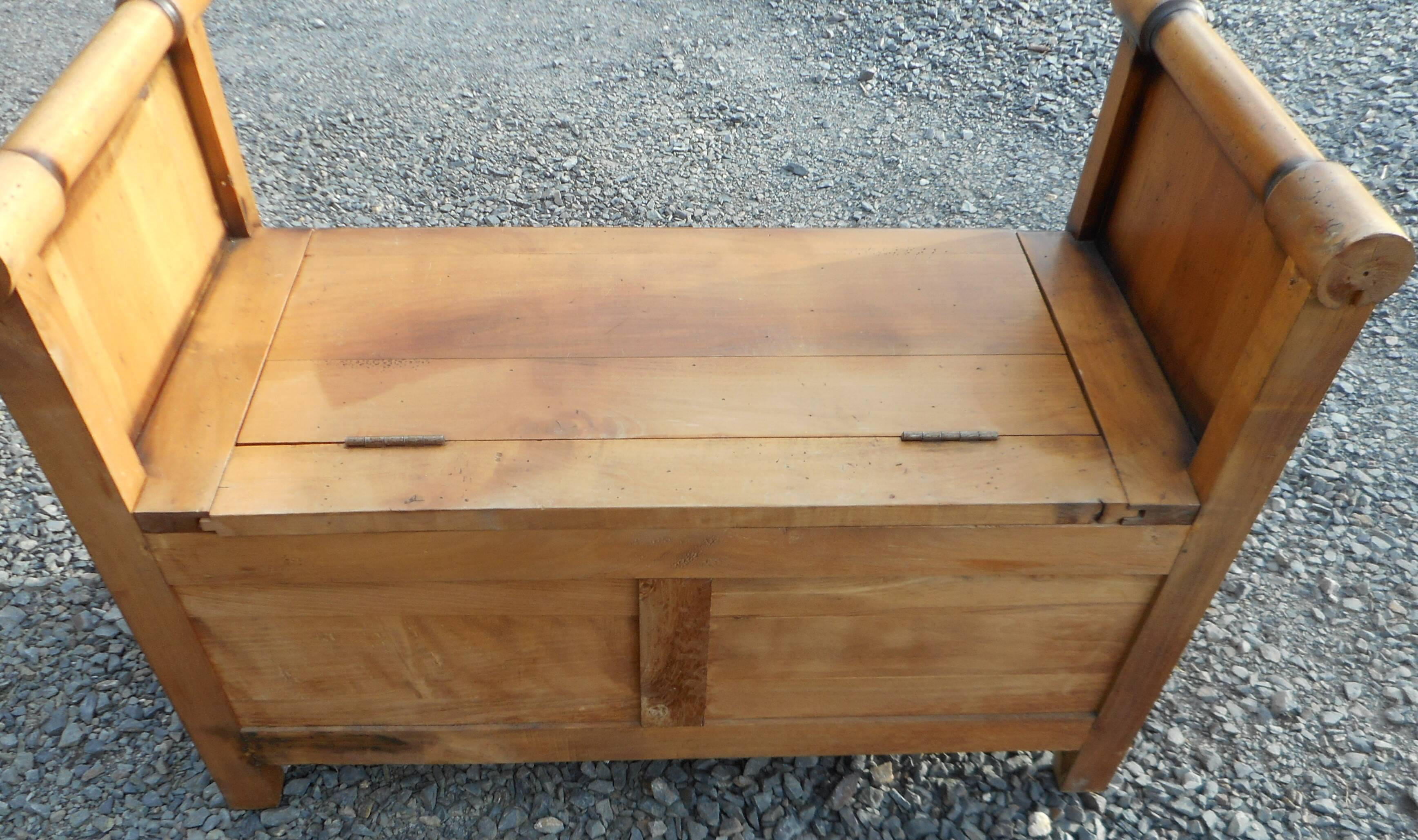 vintage solid wood chest bench (birch)