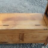 vintage solid wood chest bench (birch)