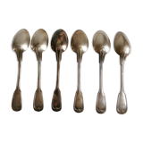 Set of 6 tablespoons silver metal