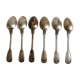 Set of 6 tablespoons silver metal