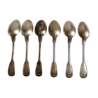 Set of 6 tablespoons silver metal