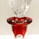 Bohemian Transparent and Red Crystal Decanter Bottle by Dresden Crystal, Germany
