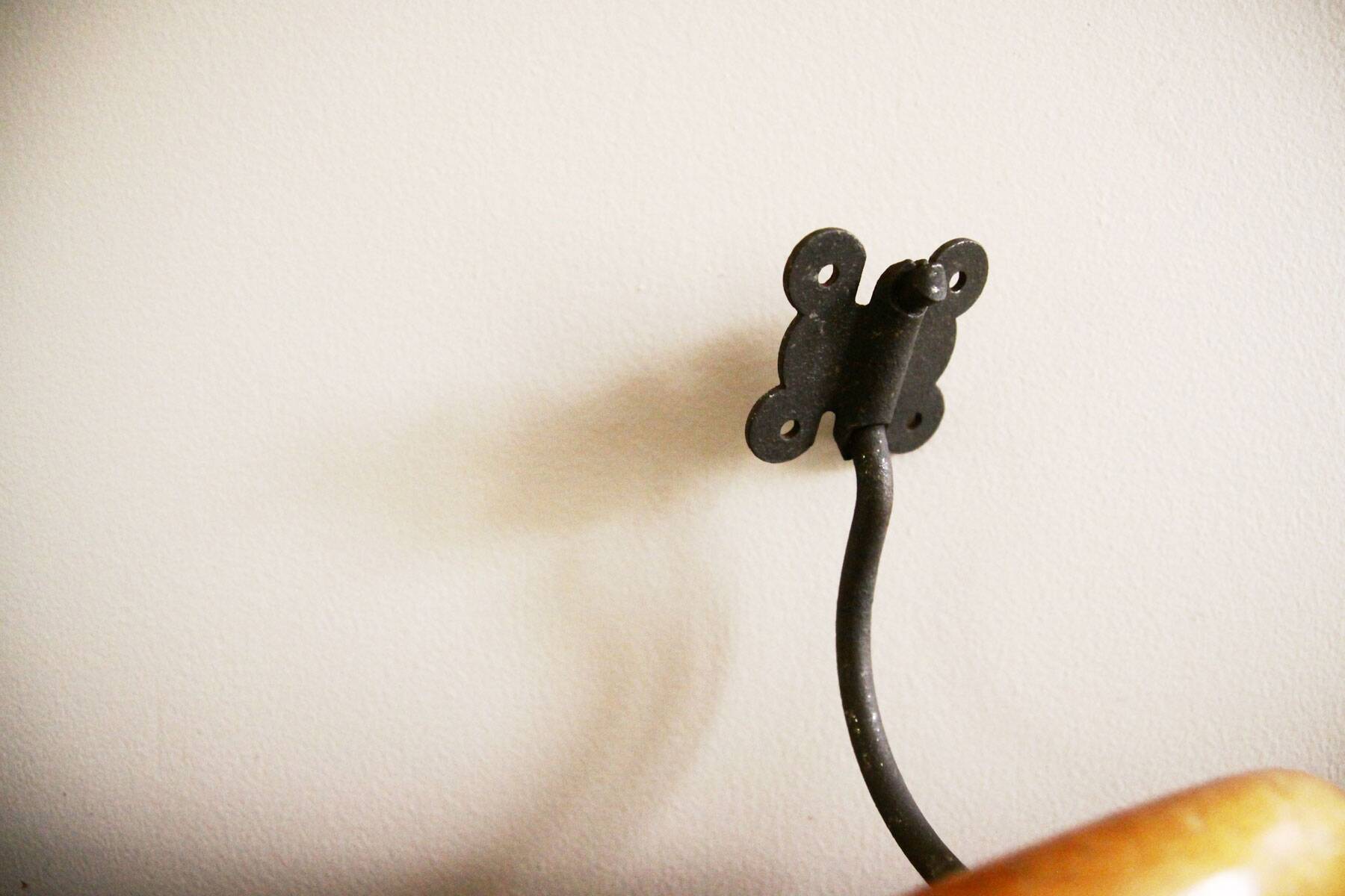 Metal and wood school hook