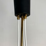 Italian glass and brass pendant lamp, 1950s