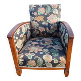 Art deco walnut armchair