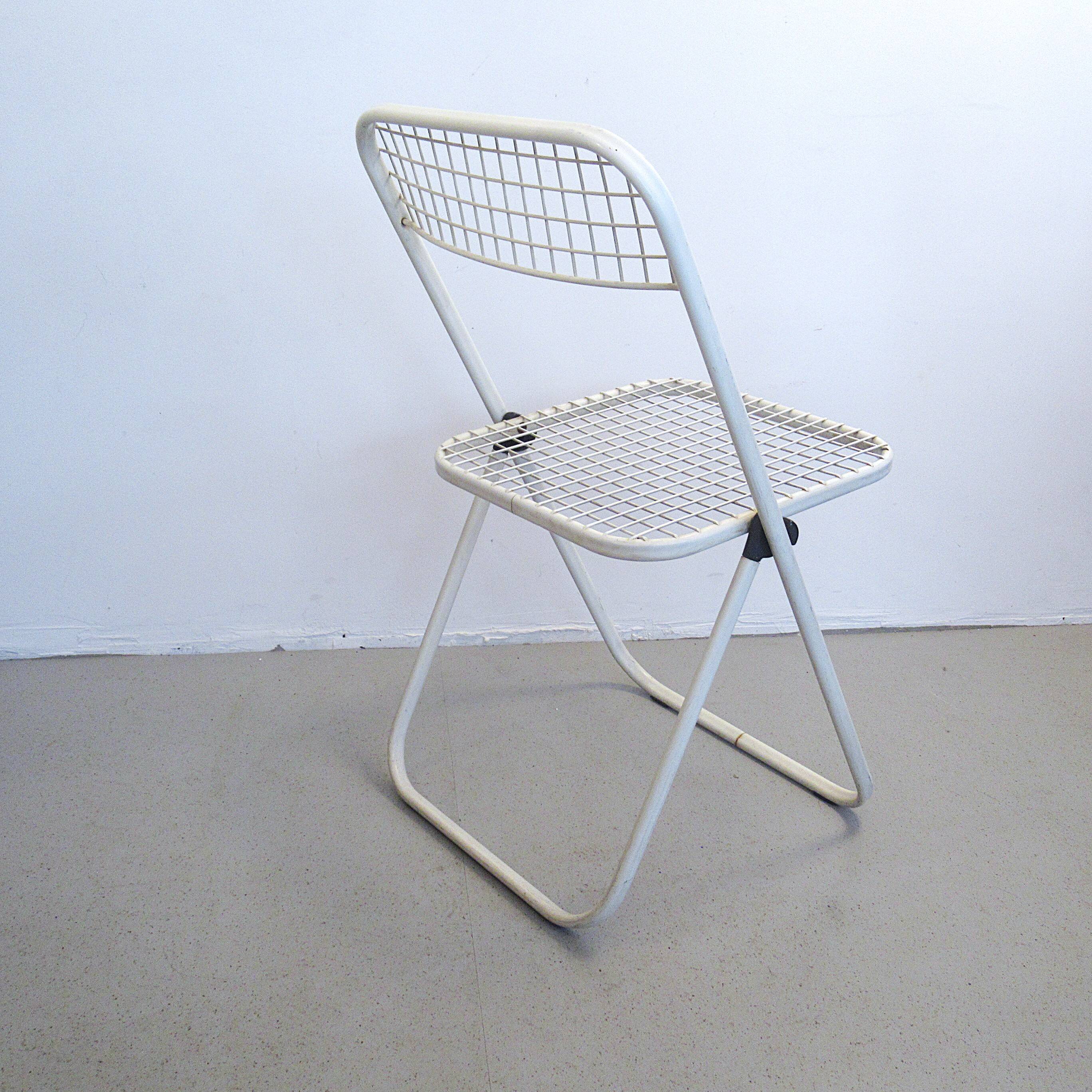 Chaise en treillis métallique Talin Spa années 80