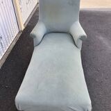 Vintage daybed in gray green velvet