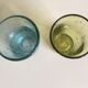 Pair bubble Biot glass shots