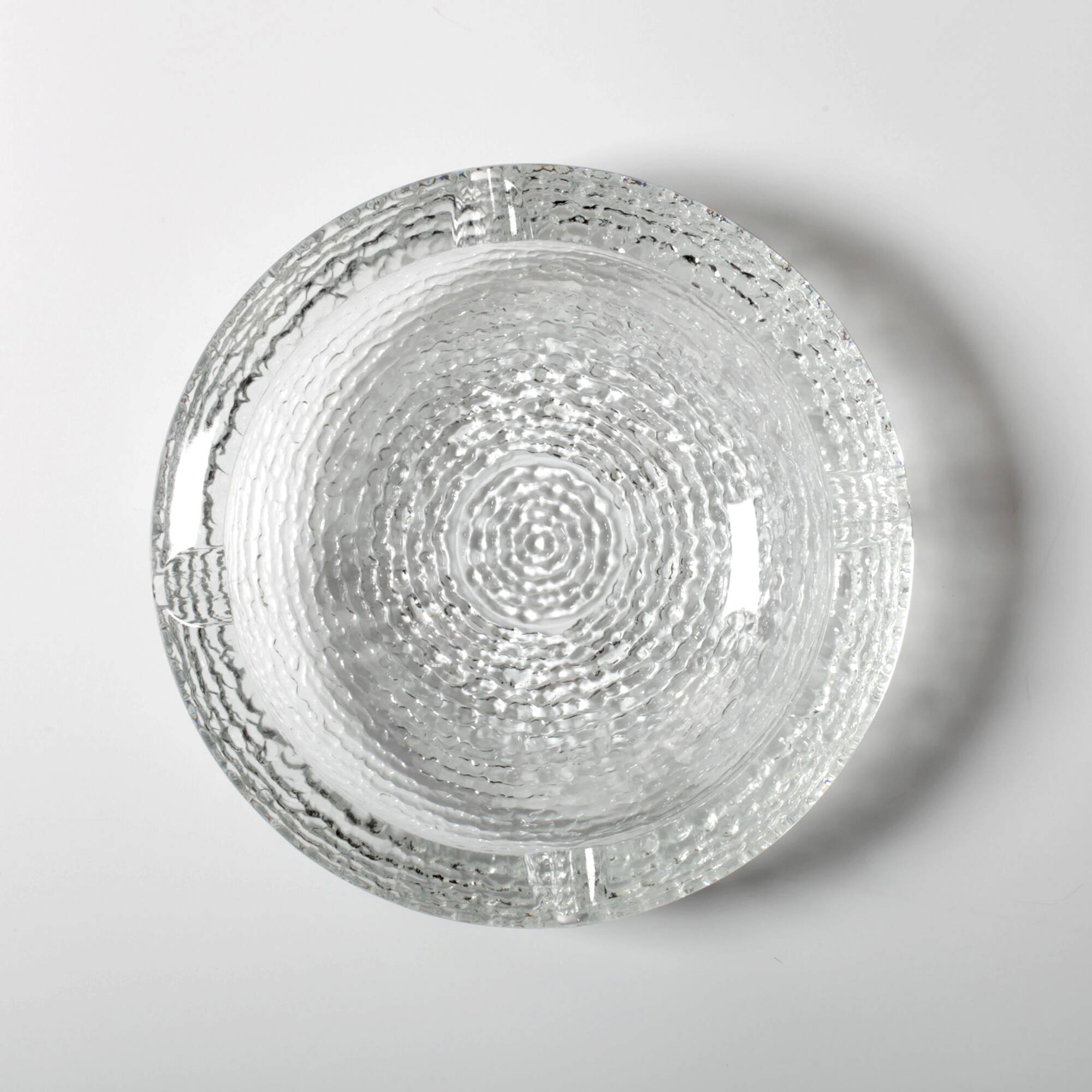 Vintage Clear Glass Henninger Meister Spezial Bier Round Ashtray / Germany