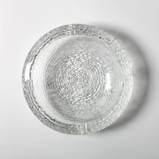 Vintage Clear Glass Henninger Meister Spezial Bier Round Ashtray / Germany