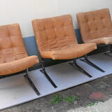 Three armchairs by Olivier Mourgue from the 50s/60s
