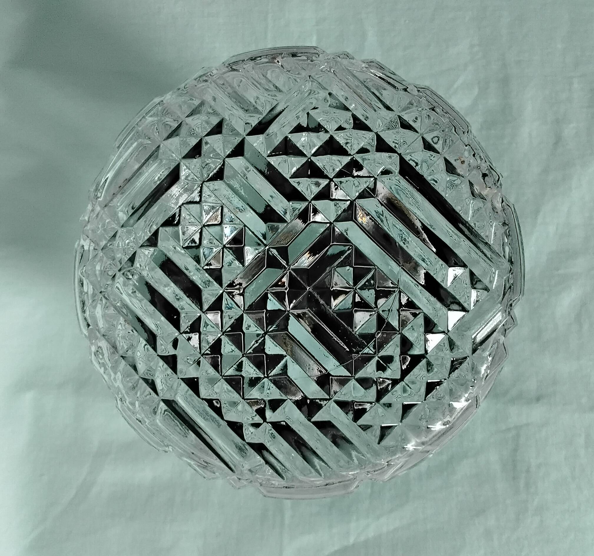 Round glass ceiling light